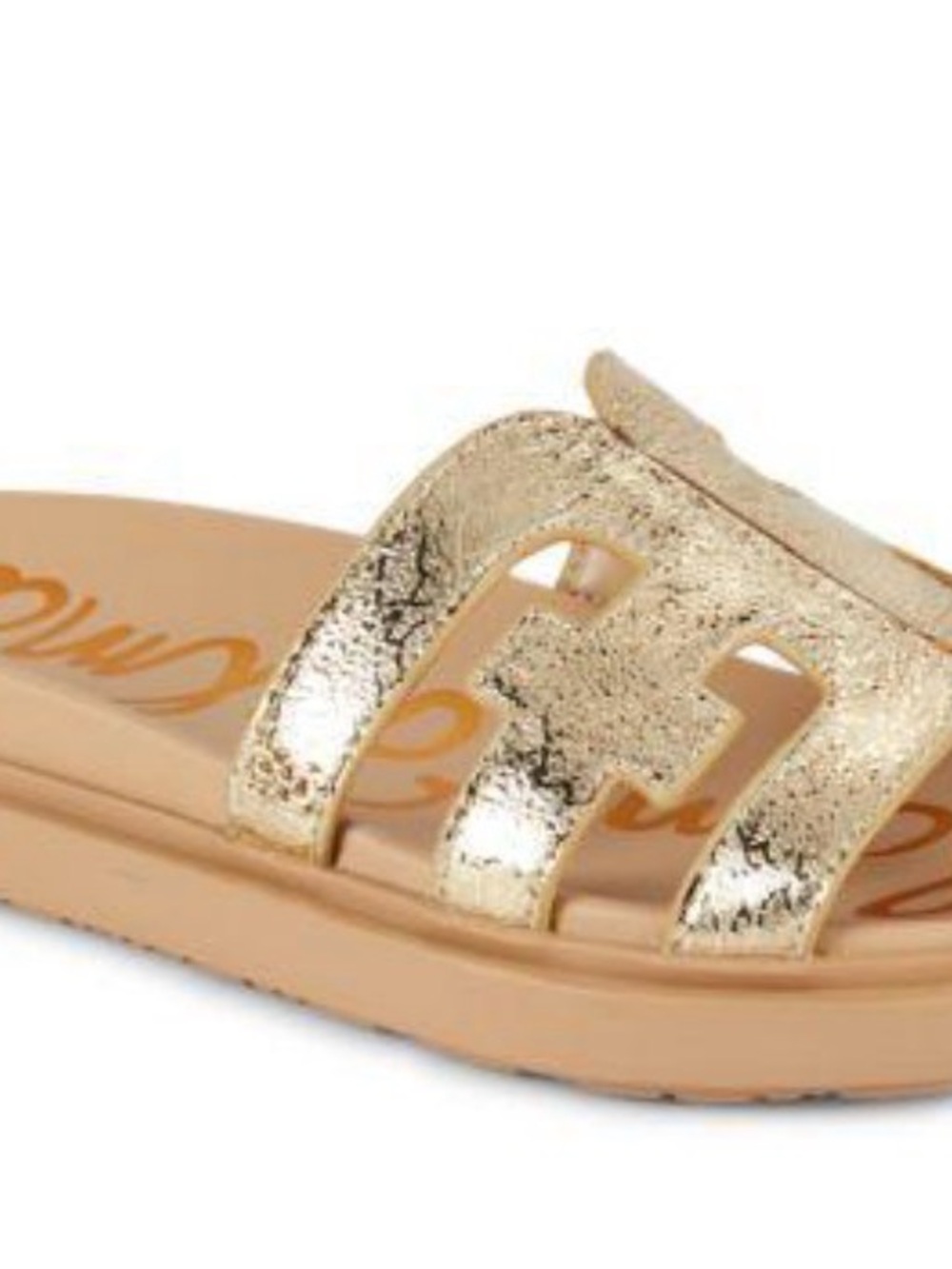 Sam Edelman Gold Metallic Slide Sandals brand new with tag size 10